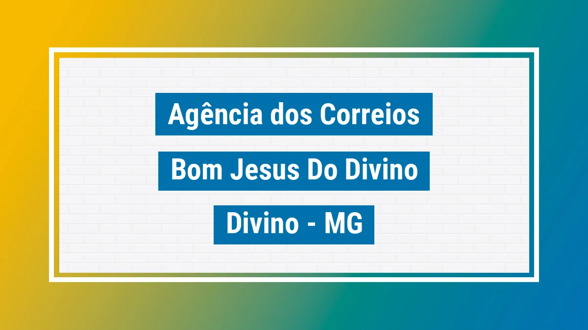 Imagem ilustrativa correios Bom Jesus do Divino Divino MG
