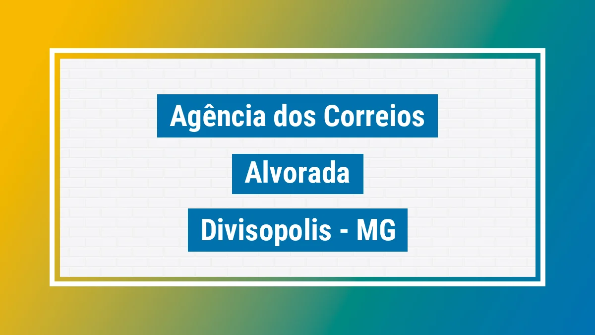 Imagem ilustrativa correios Alvorada Divisópolis MG