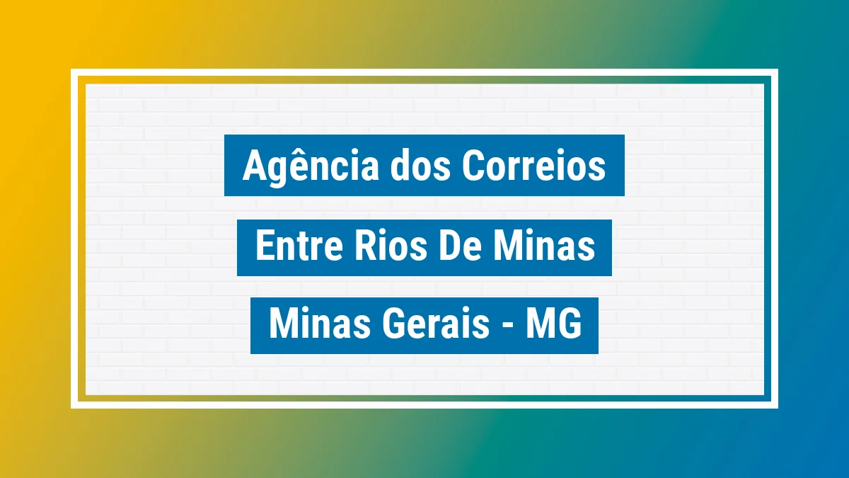 Imagem ilustrativa correios Entre Rios de Minas MG