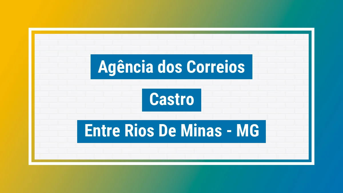 Imagem ilustrativa correios Castro Entre Rios de Minas MG