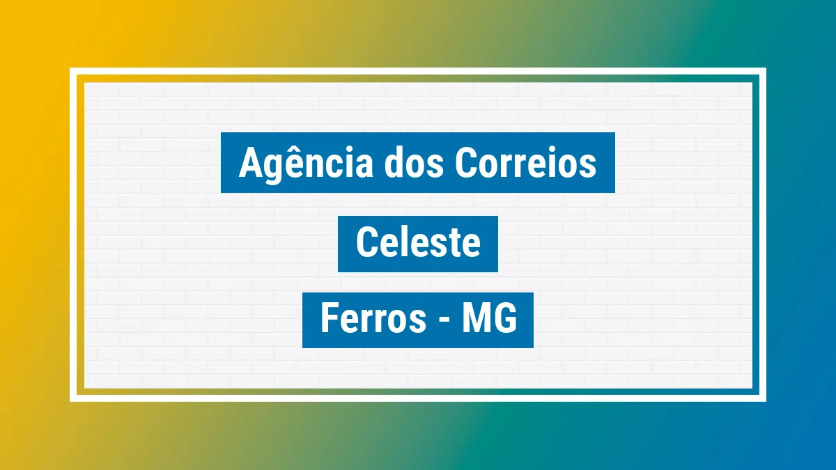 Imagem ilustrativa correios Celeste Ferros MG