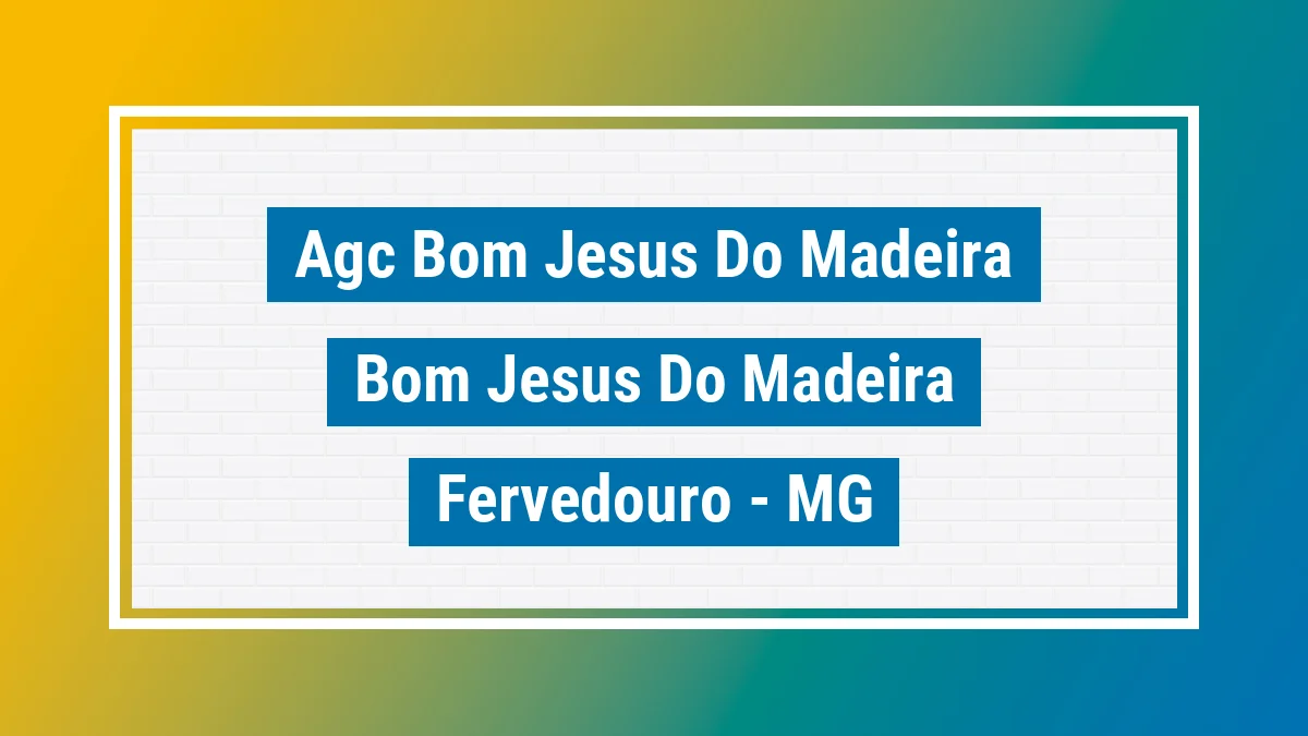 Unidade de agência dos Correios Agc Bom Jesus do Madeira Bom Jesus do Madeira Fervedouro MG