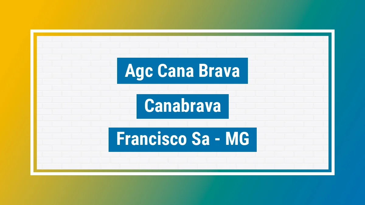 Unidade de agência dos Correios Agc Cana Brava Canabrava Francisco Sá MG