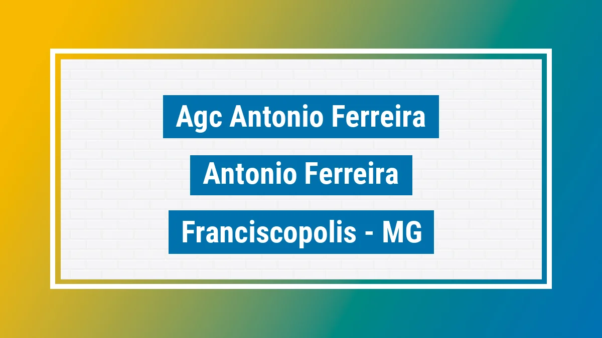 Unidade de agência dos Correios Agc Antonio Ferreira Antônio Ferreira Franciscópolis MG