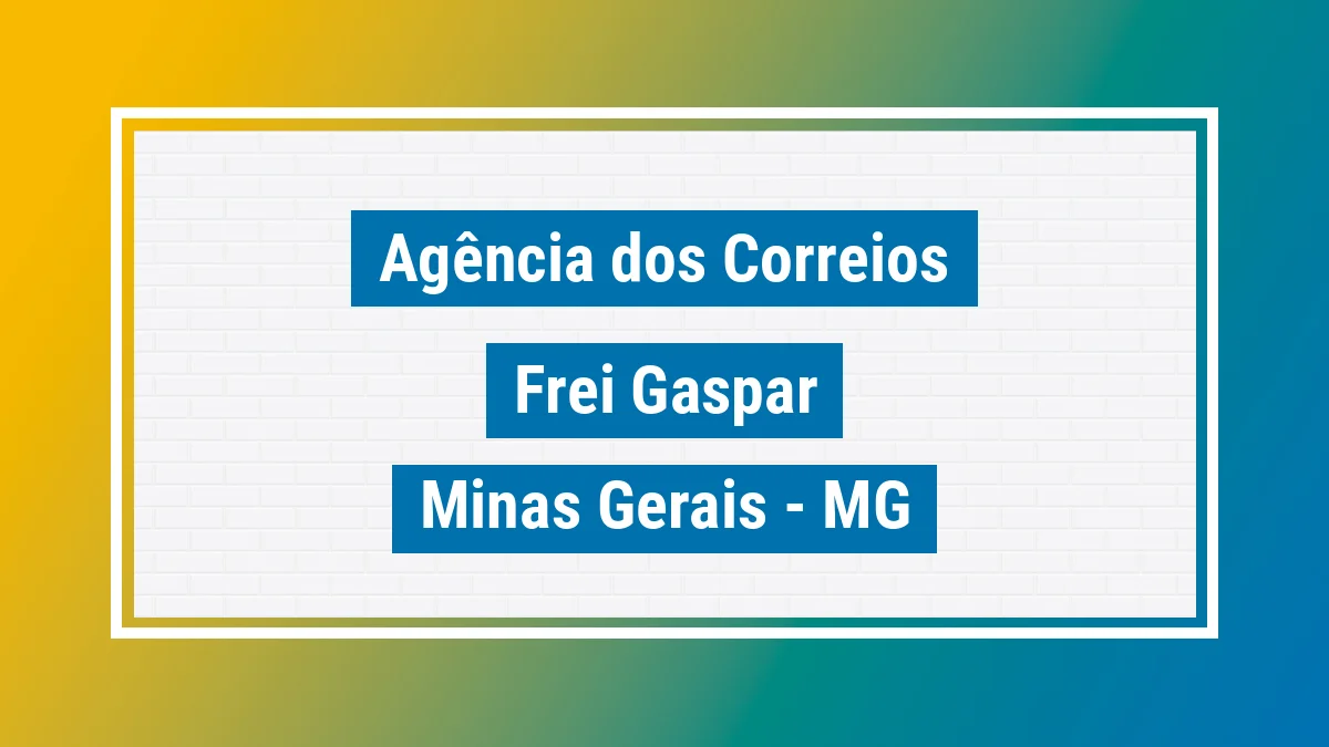Imagem ilustrativa correios Frei Gaspar MG