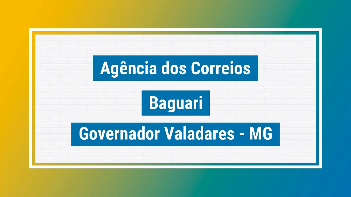 Imagem ilustrativa correios Baguari Governador Valadares MG