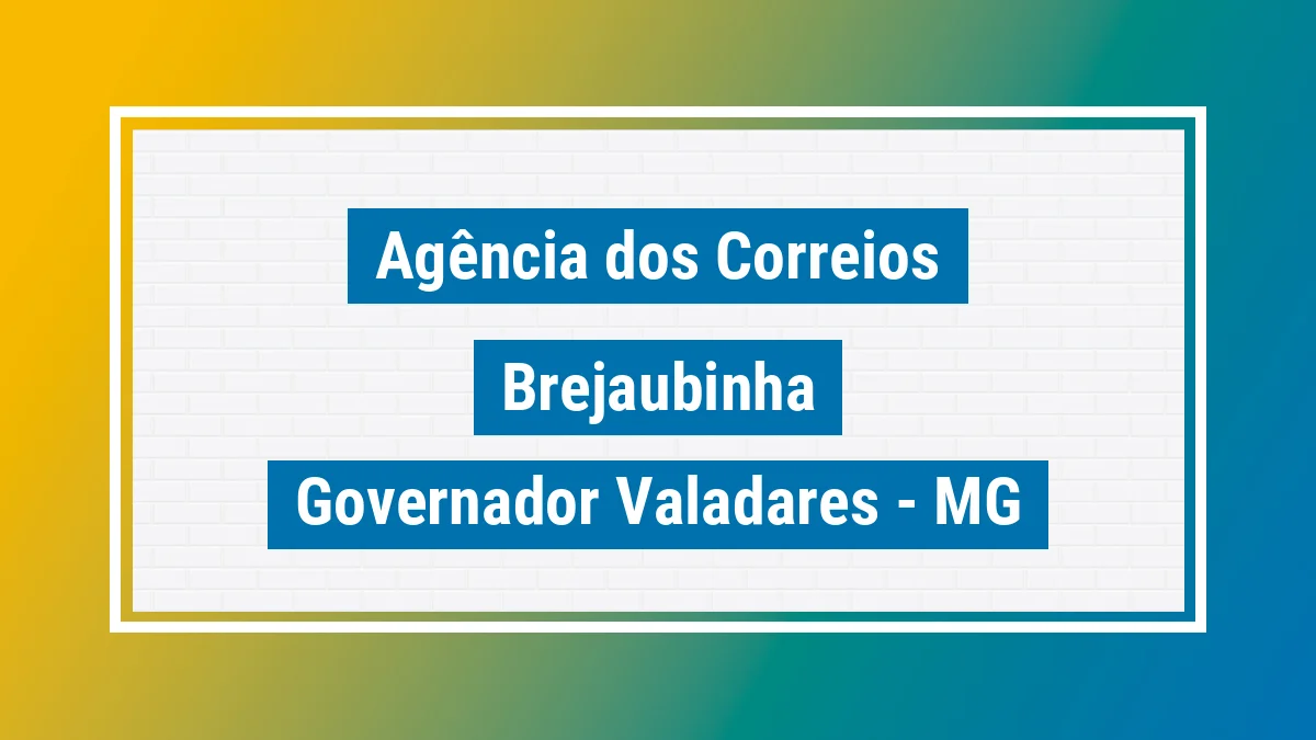 Imagem ilustrativa correios Brejaubinha Governador Valadares MG