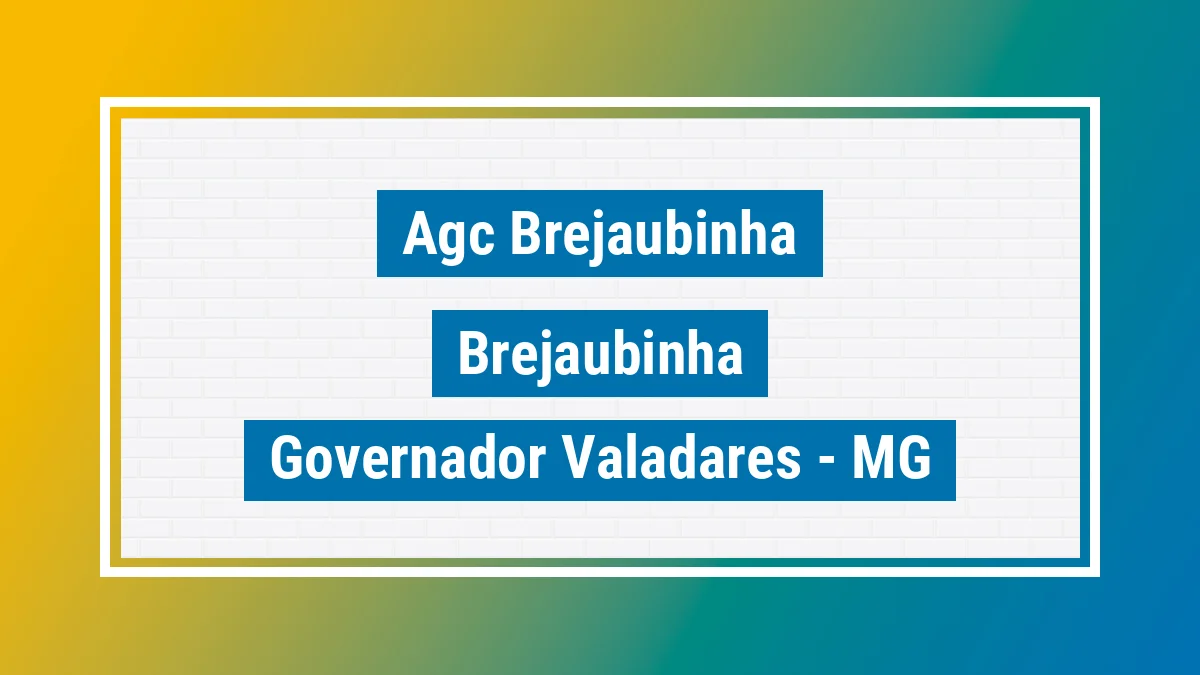 Unidade de agência dos Correios Agc Brejaubinha Brejaubinha Governador Valadares MG