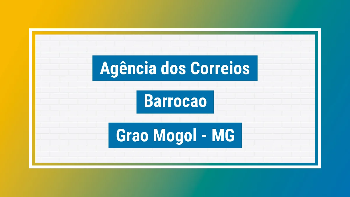 Imagem ilustrativa correios Barrocão Grão Mogol MG