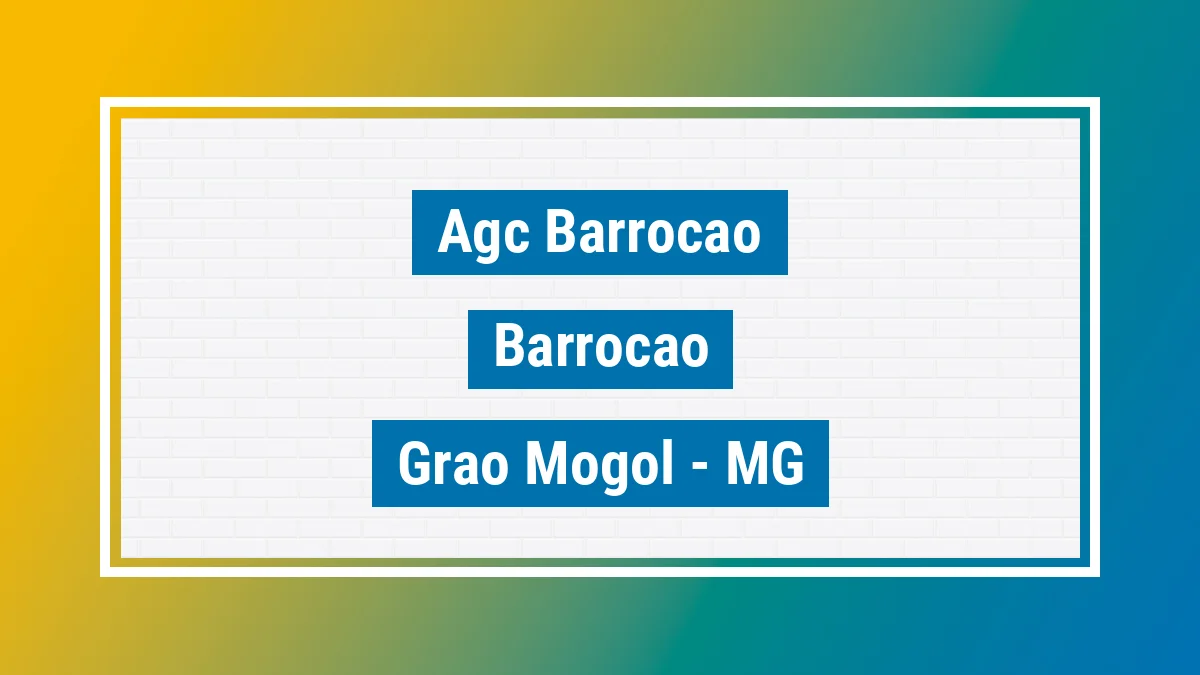 Unidade de agência dos Correios Agc Barrocao Barrocão Grão Mogol MG