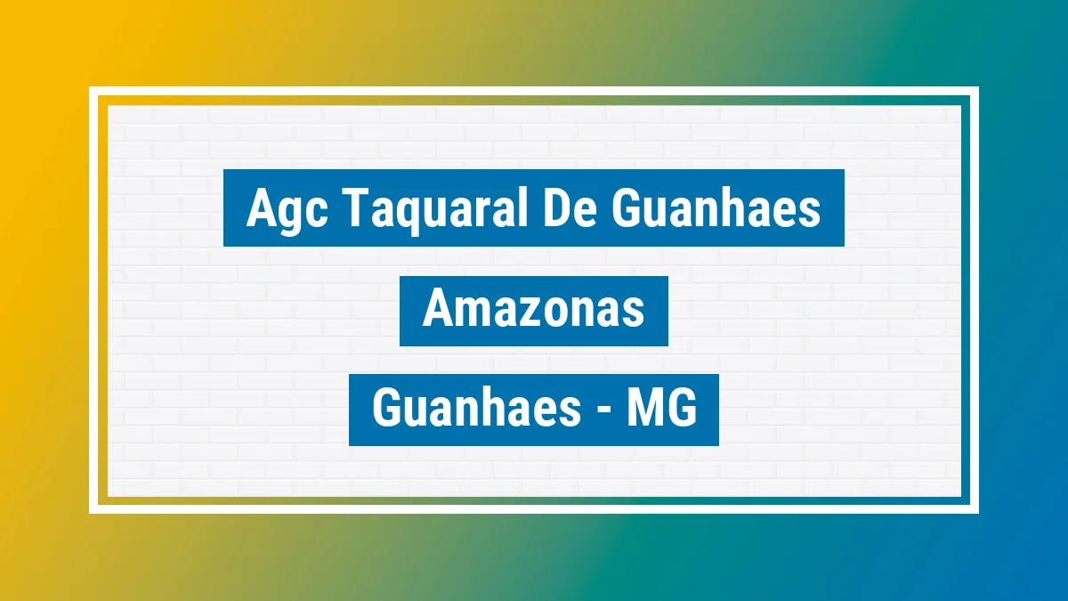 Unidade de agência dos Correios Agc Taquaral de Guanhaes Amazonas Guanhães MG