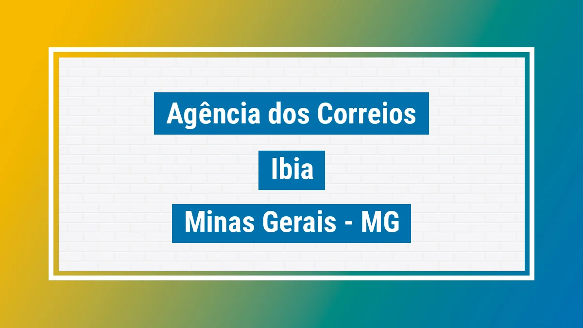 Imagem ilustrativa correios Ibiá MG