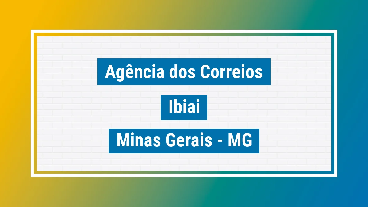 Imagem ilustrativa correios Ibiaí MG