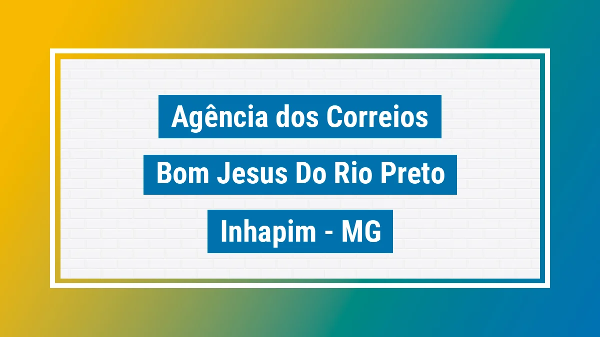 Imagem ilustrativa correios Bom Jesus do Rio Preto Inhapim MG