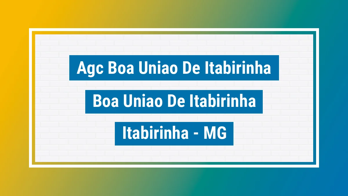 Unidade de agência dos Correios Agc Boa Uniao de Itabirinha Boa União de Itabirinha Itabirinha MG