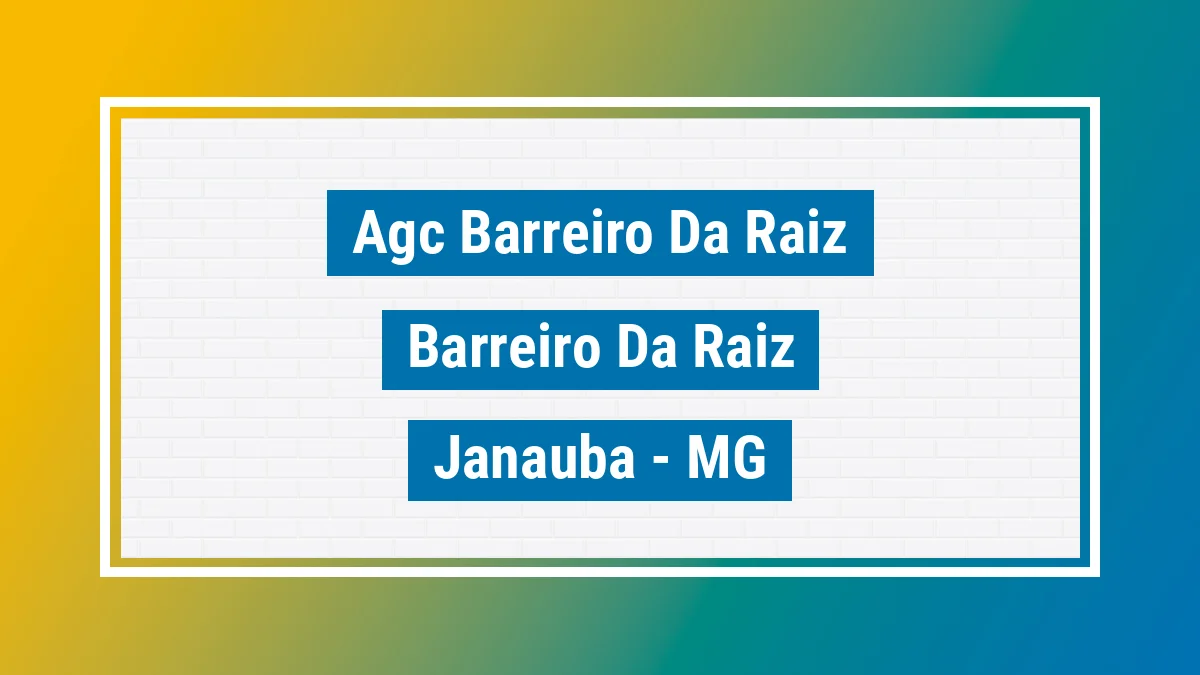 Unidade de agência dos Correios Agc Barreiro da Raiz Barreiro da Raiz Janaúba MG