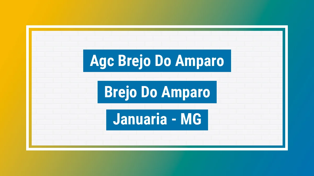 Unidade de agência dos Correios Agc Brejo do Amparo Brejo do Amparo Januária MG