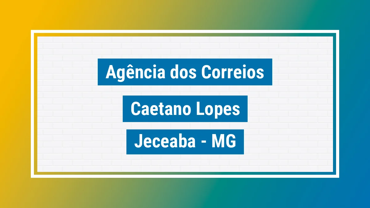 Imagem ilustrativa correios Caetano Lopes Jeceaba MG