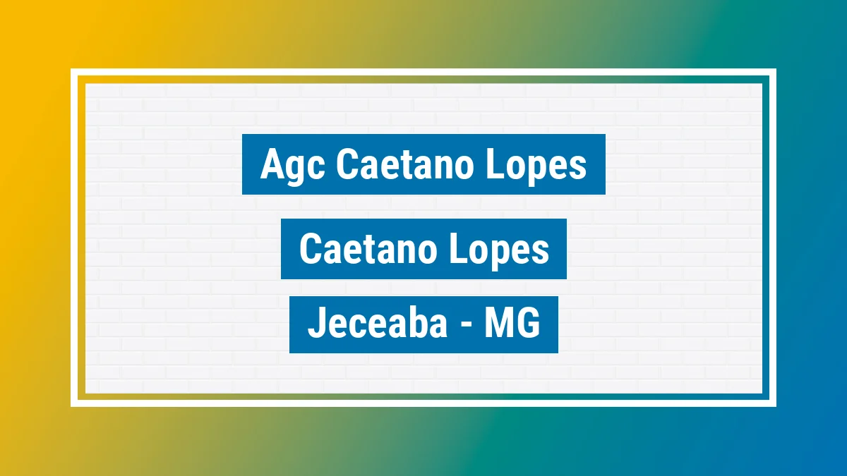 Unidade de agência dos Correios Agc Caetano Lopes Caetano Lopes Jeceaba MG