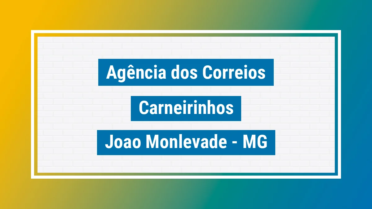 Imagem ilustrativa correios Carneirinhos João Monlevade MG