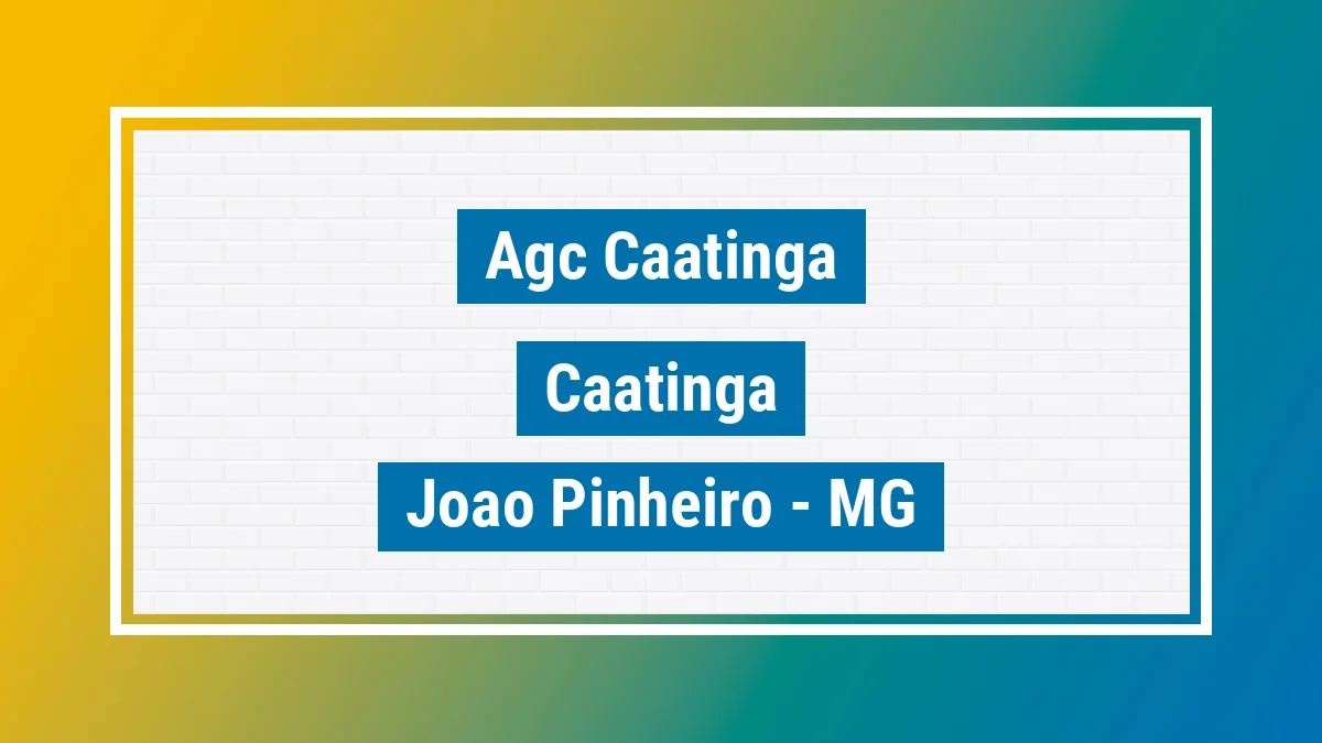 Unidade de agência dos Correios Agc Caatinga Caatinga João Pinheiro MG