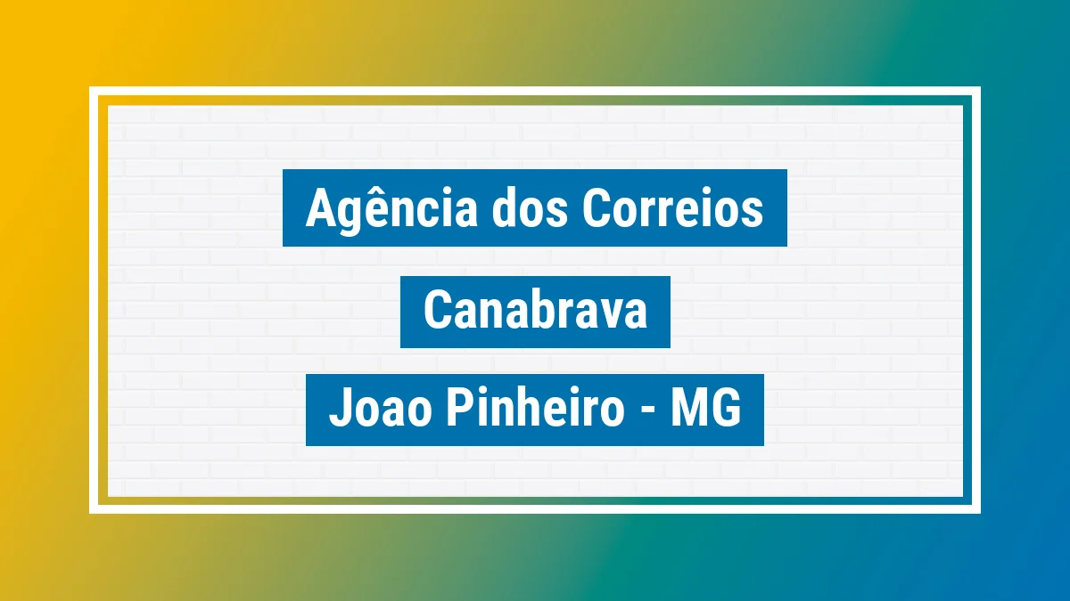 Imagem ilustrativa correios Canabrava João Pinheiro MG