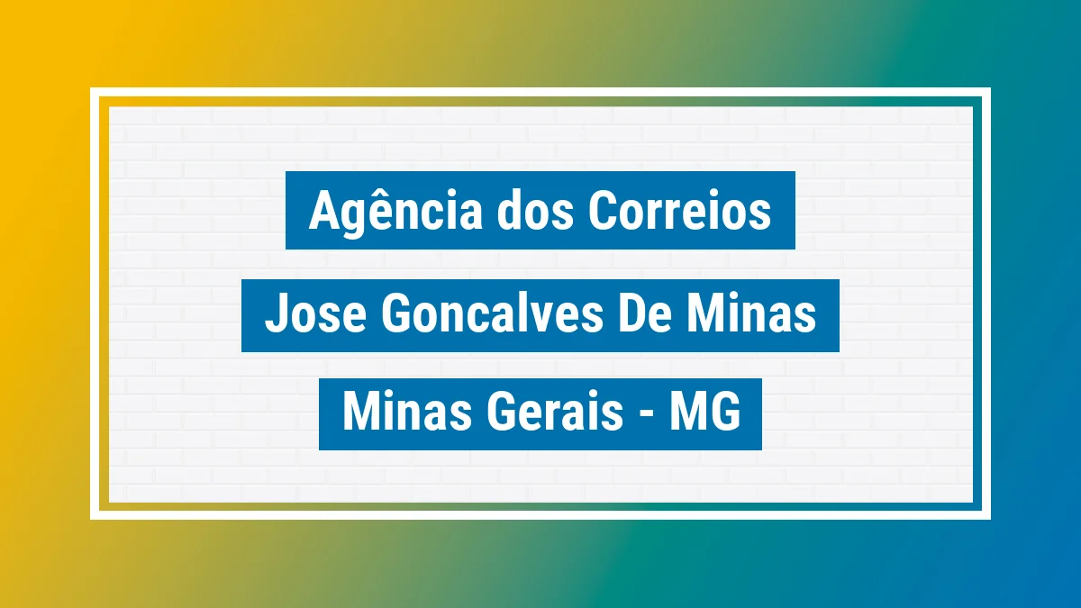 Imagem ilustrativa correios José Gonçalves de Minas MG