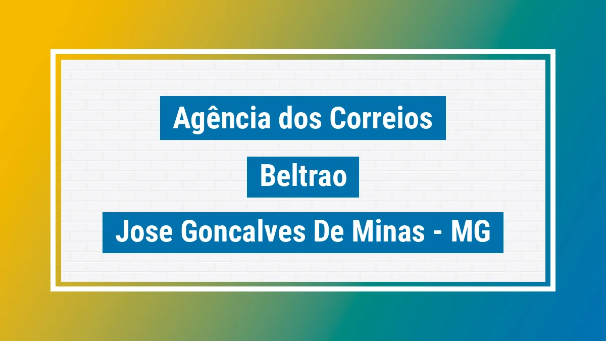 Imagem ilustrativa correios Beltrão José Gonçalves de Minas MG