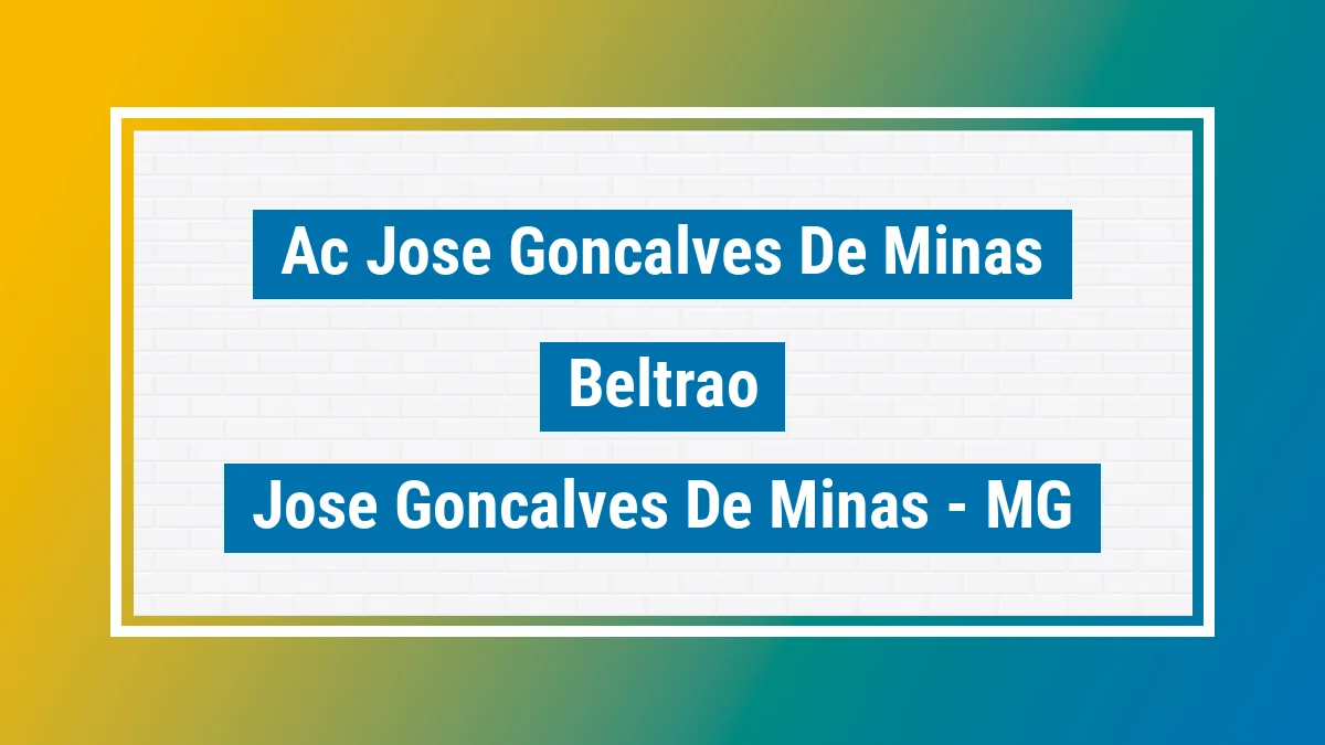 Unidade de agência dos Correios Ac Jose Goncalves de Minas Beltrão José Gonçalves de Minas MG