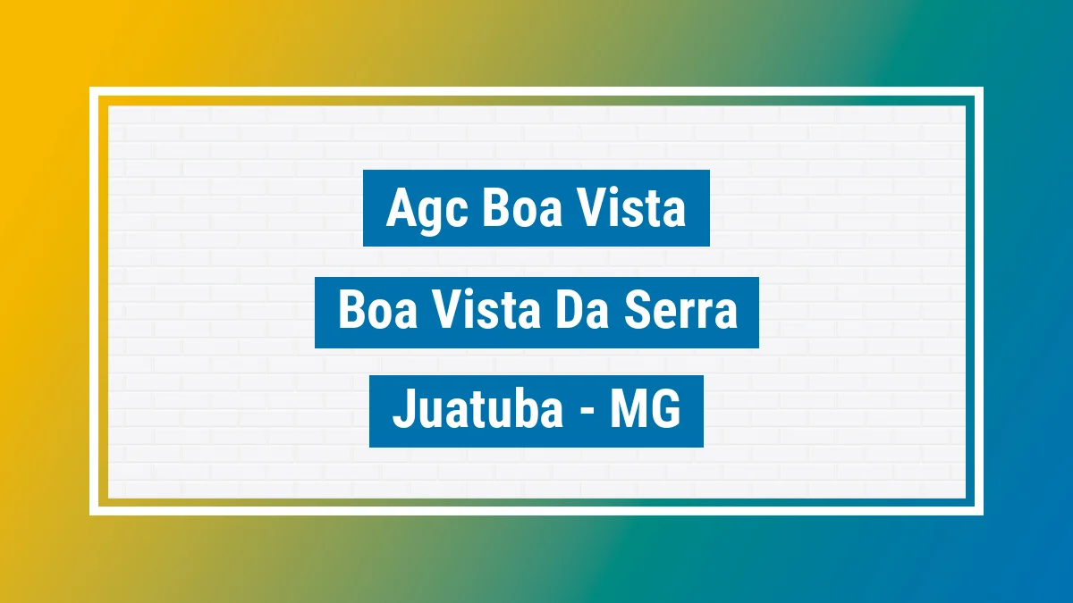 Unidade de agência dos Correios Agc Boa Vista Boa Vista da Serra Juatuba MG
