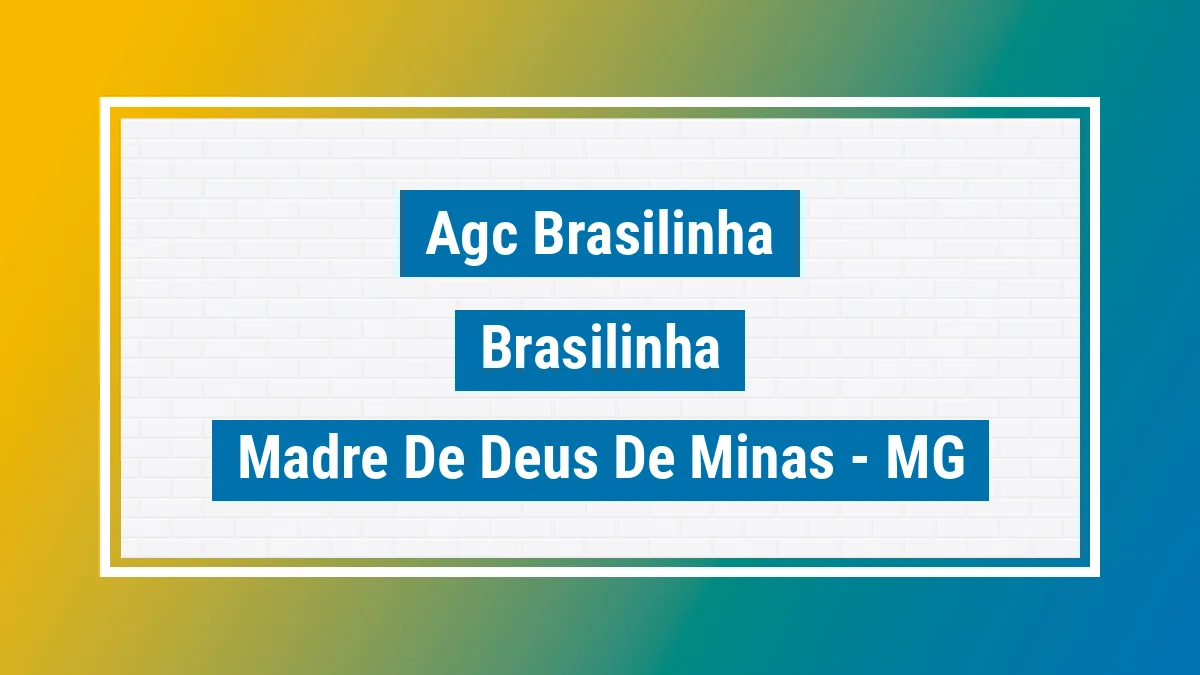 Unidade de agência dos Correios Agc Brasilinha Brasilinha Madre de Deus de Minas MG