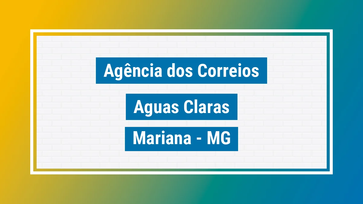 Imagem ilustrativa correios Aguas Claras Mariana MG