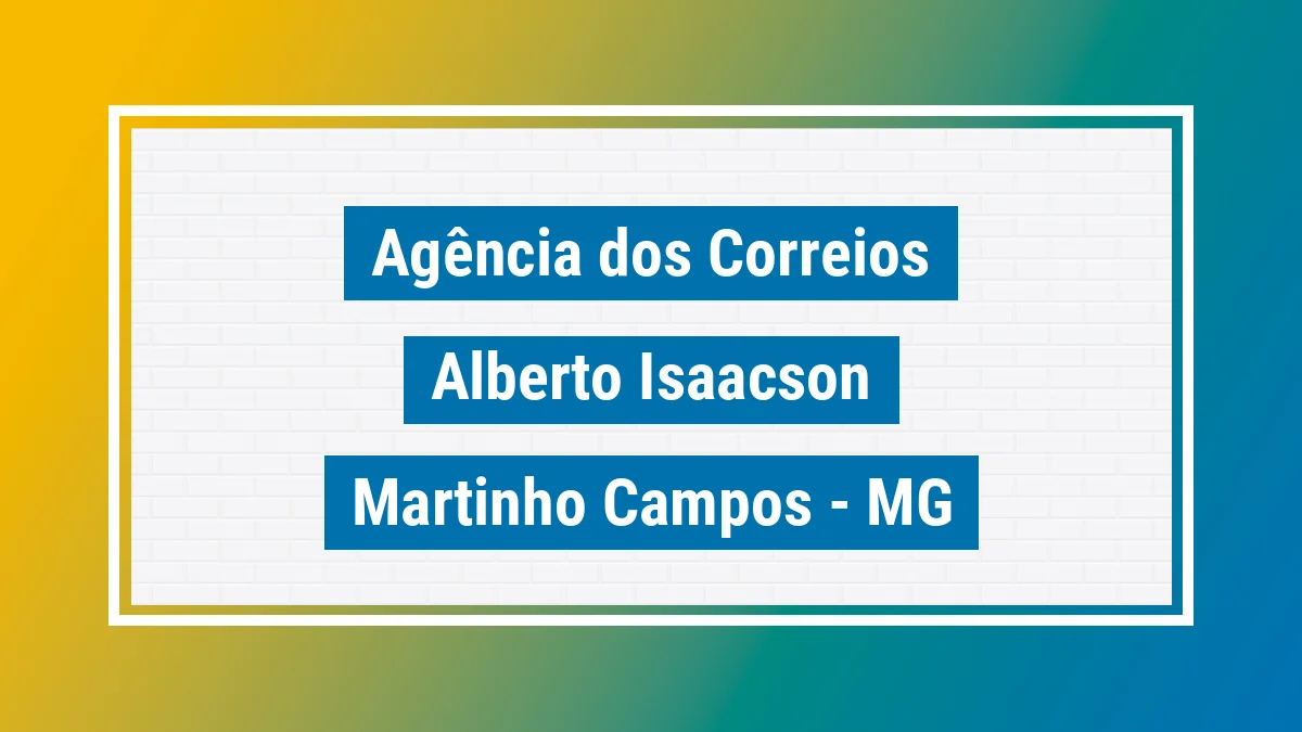 Imagem ilustrativa correios Alberto Isaacson Martinho Campos MG