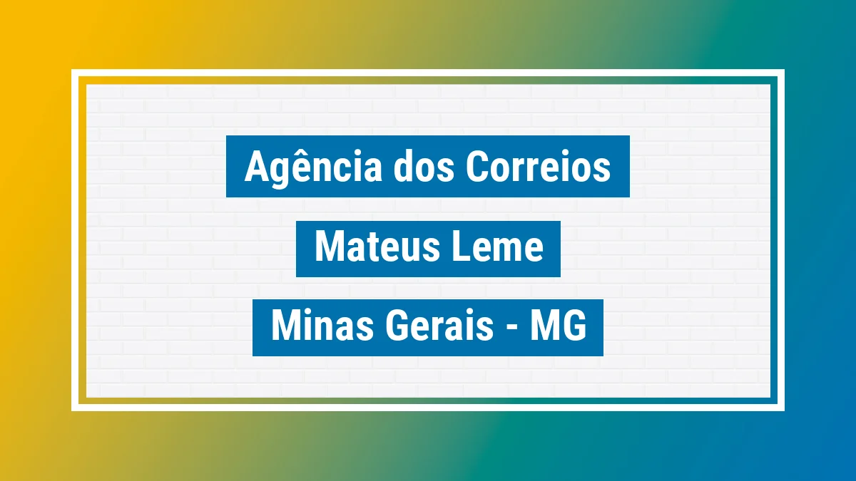 Imagem ilustrativa correios Mateus Leme MG
