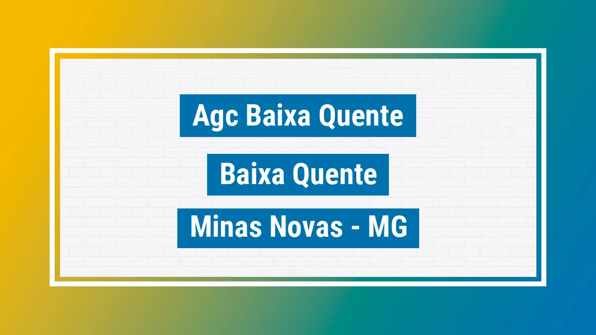 Unidade de agência dos Correios Agc Baixa Quente Baixa Quente Minas Novas MG