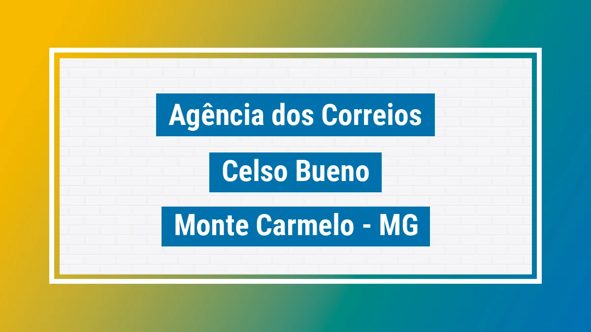 Imagem ilustrativa correios Celso Bueno Monte Carmelo MG