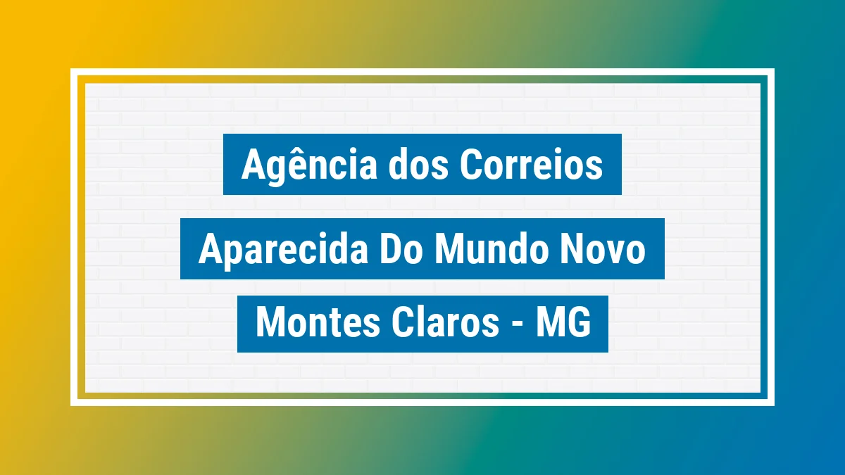 Imagem ilustrativa correios Aparecida do Mundo Novo Montes Claros MG
