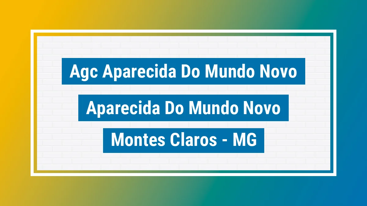 Unidade de agência dos Correios Agc Aparecida do Mundo Novo Aparecida do Mundo Novo Montes Claros MG