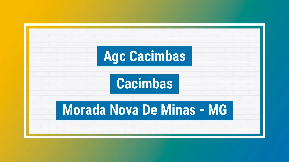 Unidade de agência dos Correios Agc Cacimbas Cacimbas Morada Nova de Minas MG