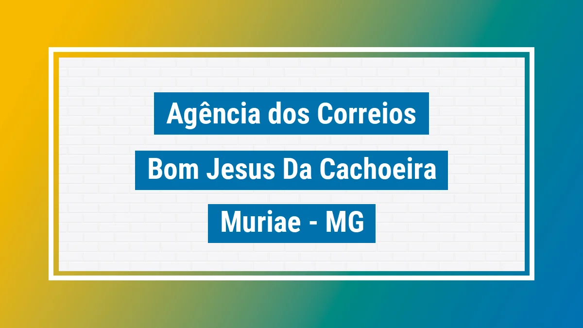 Imagem ilustrativa correios Bom Jesus da Cachoeira Muriaé MG