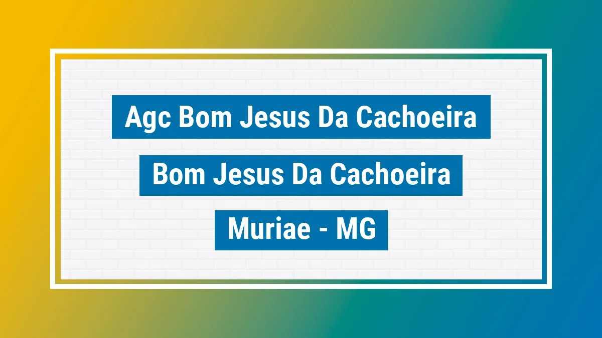 Unidade de agência dos Correios Agc Bom Jesus da Cachoeira Bom Jesus da Cachoeira Muriaé MG