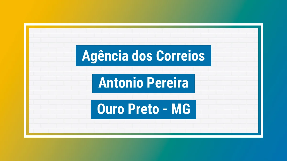 Imagem ilustrativa correios Antônio Pereira Ouro Preto MG