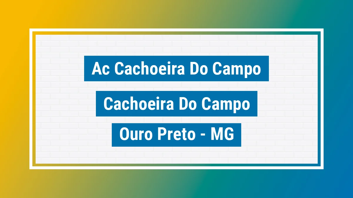 Unidade de agência dos Correios Ac Cachoeira do Campo Cachoeira do Campo Ouro Preto MG
