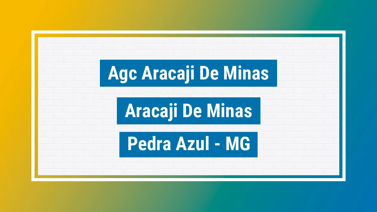 Unidade de agência dos Correios Agc Aracaji de Minas Araçaji de Minas Pedra Azul MG