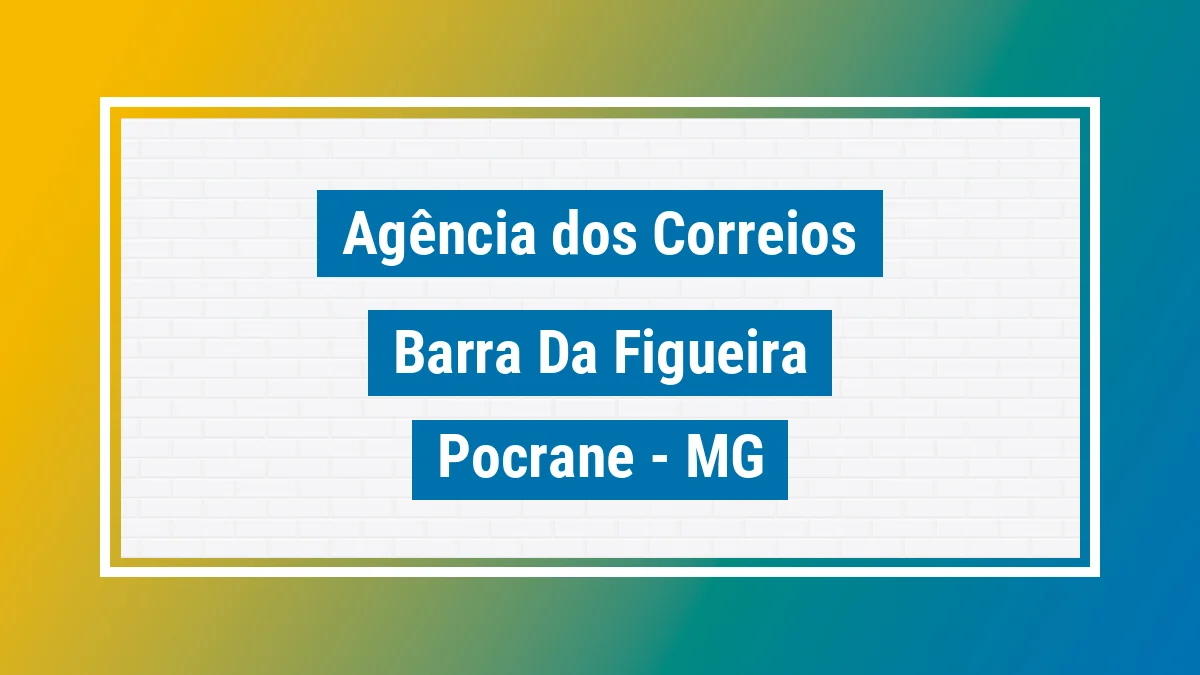 Imagem ilustrativa correios Barra da Figueira Pocrane MG