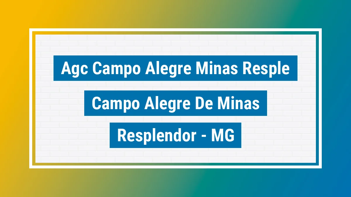 Unidade de agência dos Correios Agc Campo Alegre Minas Resple Campo Alegre de Minas Resplendor MG