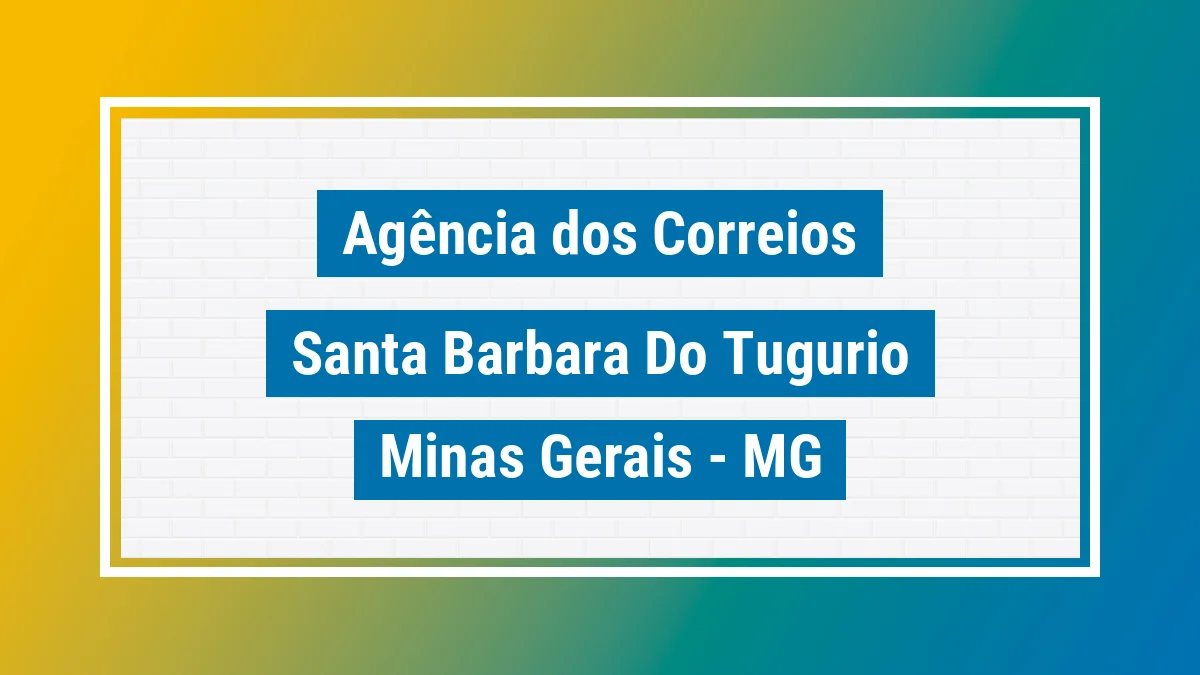 Imagem ilustrativa correios Santa Bárbara do Tugúrio MG