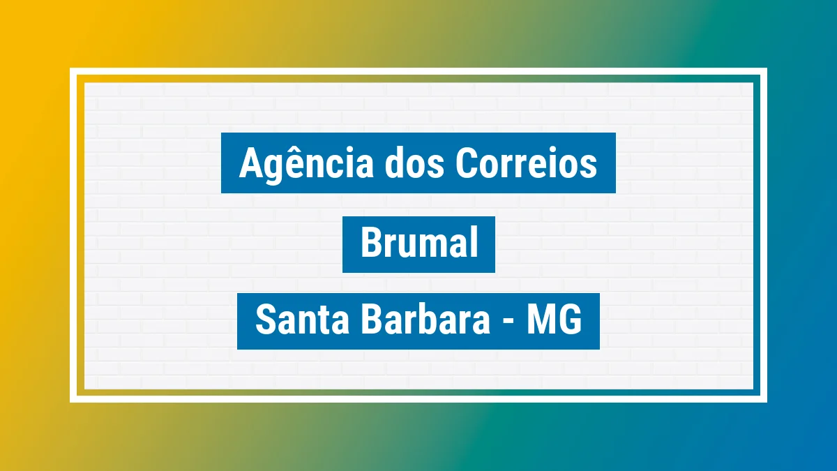 Imagem ilustrativa correios Brumal Santa Bárbara MG