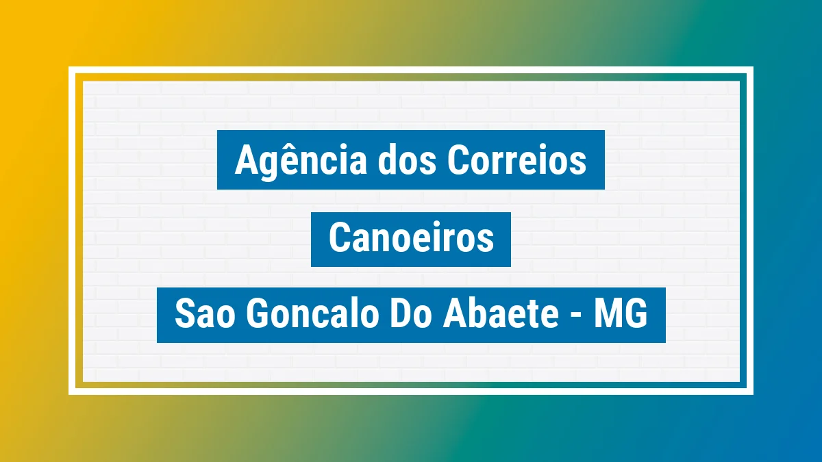 Imagem ilustrativa correios Canoeiros São Gonçalo do Abaeté MG