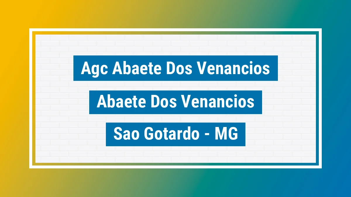 Unidade de agência dos Correios Agc Abaete dos Venancios Abaeté dos Venâncios São Gotardo MG